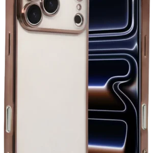 Newface Apple İphone 17 Pro Max Razer Lensli Silikon - Çöl Titanyum