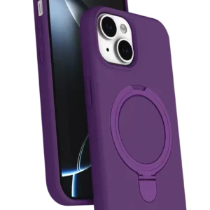 Newface Apple İphone 15 Plus Regal Magsafe Standlı Kapak - Derin Mor