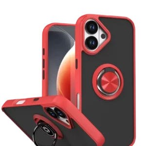 Newface Apple İphone 17 Montreal Yüzüklü Silikon Kapak - Kırmızı