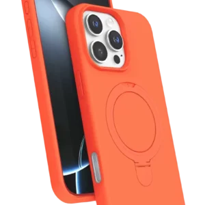 Newface Apple İphone 16 Pro Regal Magsafe Standlı Kapak - Turuncu