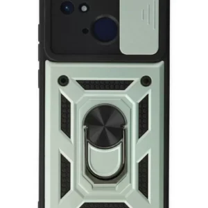 Newface Xiaomi Redmi 10c Kılıf Pars Lens Yüzüklü Silikon - Yeşil