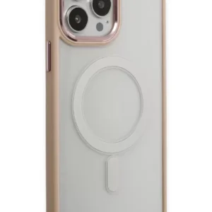 Newface İphone 15 Pro Kılıf Room Magneticsafe Silikon - Pudra