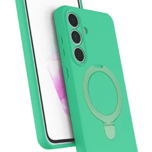 Newface Samsung Galaxy S24 Fe Regal Magsafe Standlı Kapak - Yeşil