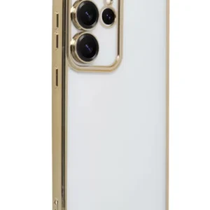 Newface Samsung Galaxy S25 Ultra Kılıf Razer Lensli Silikon - Gold