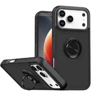 Newface Apple İphone 17 Pro Montreal Yüzüklü Silikon Kapak - Siyah