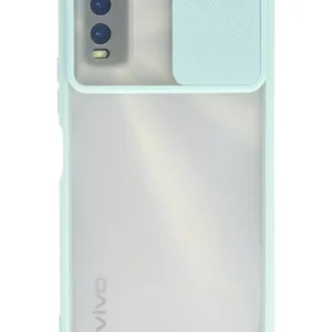 Newface Vivo Y11s Kılıf Palm Buzlu Kamera Sürgülü Silikon - Turkuaz