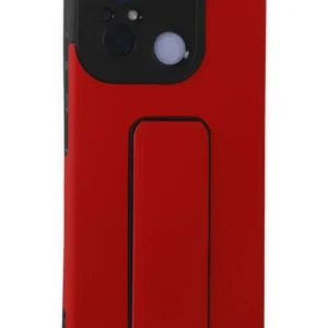 Newface Xiaomi Redmi 12c Kılıf Mega Standlı Silikon - Kırmızı