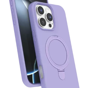 Newface Apple İphone 16 Pro Max Regal Magsafe Standlı Kapak - Lila