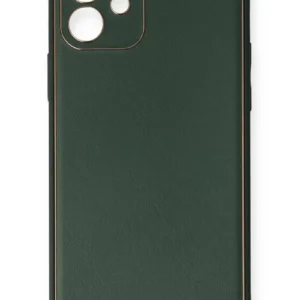 Newface İphone 12 Mini Kılıf Coco Deri Silikon Kapak - Yeşil