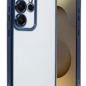 Newface Samsung Galaxy S25 Ultra Kılıf Razer Lensli Silikon - Lacivert