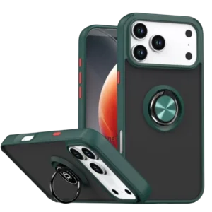 Newface Apple İphone 17 Pro Montreal Yüzüklü Silikon Kapak - Yeşil