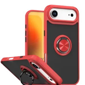 Newface Apple İphone 17 Air Montreal Yüzüklü Silikon Kapak - Kırmızı
