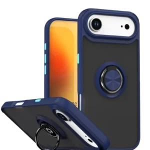 Newface Apple İphone 17 Air Montreal Yüzüklü Silikon Kapak - Lacivert