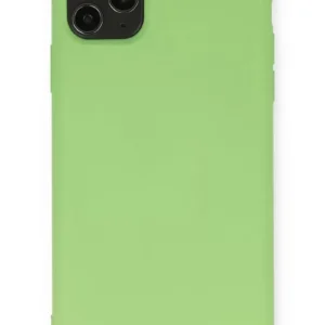 Newface İphone 11 Pro Max Kılıf Nano İçi Kadife Silikon - Yeşil