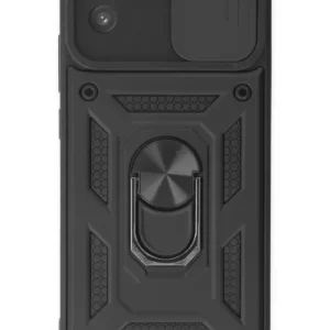 Newface Samsung Galaxy A03 Kılıf Pars Lens Yüzüklü Silikon - Siyah