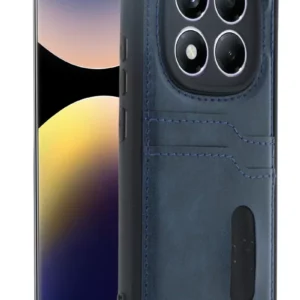 Newface Xiaomi Redmi Note 14 Pro 5g Kılıf Sara Kartvizitli Deri Kılıf - Lacivert