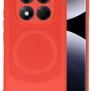 Newface Xiaomi Redmi Note 14 Pro 4g Kılıf Maya Karbon Kapak - Kırmızı