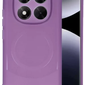 Newface Xiaomi Redmi Note 14 Pro 4g Kılıf Maya Karbon Kapak - Mürdüm