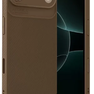 Newface Apple İphone 17 Air Auto Focus Karbon Kapak - Kahverengi