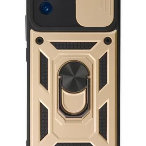 Newface Samsung Galaxy A03 Kılıf Pars Lens Yüzüklü Silikon - Gold