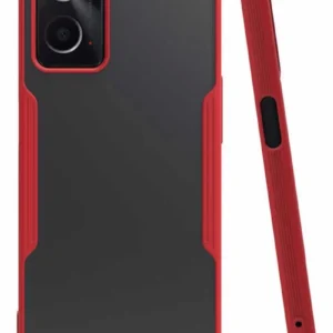 Newface Oppo A96 Kılıf Platin Silikon - Kırmızı