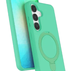 Newface Samsung Galaxy S25 Regal Magsafe Standlı Kapak - Yeşil