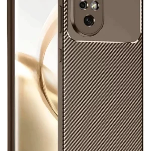 Newface Honor 200 Kılıf Auto Focus Karbon Kapak - Kahverengi