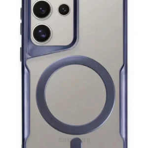 Newface Samsung Galaxy S23 Ultra Kılıf Boyi Magsafe Silikon Kapak - Lacivert