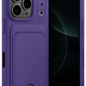 Newface Apple İphone 17 Pro Kelvin Kartvizitli Silikon - Derin Mor