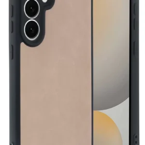 Newface Samsung Galaxy S24 Fe Kılıf Aras Deri Kapak - Pudra