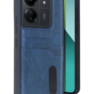 Newface Xiaomi Redmi 13c Kılıf Sara Kartvizitli Deri Kılıf - Lacivert