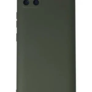 Newface Realme C11 Kılıf Nano İçi Kadife Silikon - Koyu Yeşil