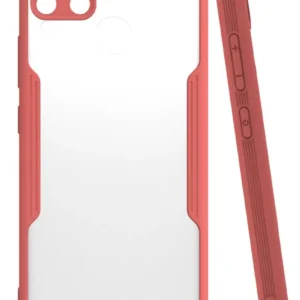 Newface Realme C15 Kılıf Platin Silikon - Pembe