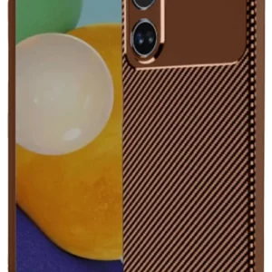 Newface Oppo A38 Kılıf Auto Focus Karbon Kapak - Kahverengi