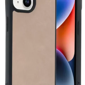 Newface İphone 14 Kılıf Aras Deri Kapak - Pudra