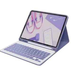 Newface İpad Air 11 (2024) Kılıf Kc01 Smart Klavyeli Tablet Kılıfı - Derin Mor