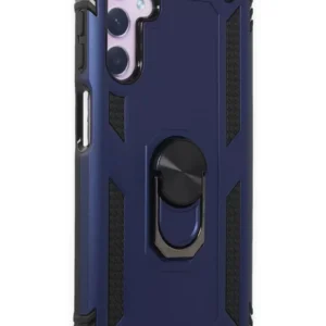 Newface Samsung Galaxy A14 4g Kılıf Sofya Yüzüklü Silikon Kapak - Lacivert