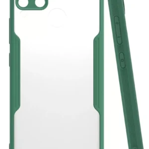 Newface Realme C15 Kılıf Platin Silikon - Yeşil
