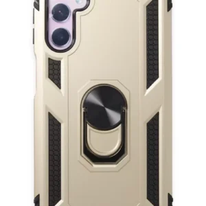 Newface Samsung Galaxy A24 4g Kılıf Sofya Yüzüklü Silikon Kapak - Gold