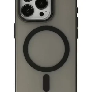 Newface İphone 15 Pro Kılıf Lodos Magneticsafe Mat Kapak - Siyah
