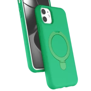 Newface Apple İphone 11 Regal Magsafe Standlı Kapak - Yeşil