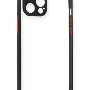 Newface İphone 12 Pro Kılıf Miami Şeffaf Silikon - Siyah