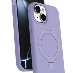 Newface Apple İphone 15 Plus Regal Magsafe Standlı Kapak - Lila