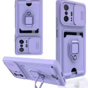 Newface Xiaomi Mi 11t Pro Kılıf Zuma Kartvizitli Yüzüklü Silikon - Lila