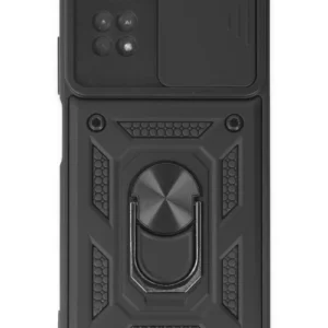 Newface Xiaomi Poco M4 Pro 4g Kılıf Pars Lens Yüzüklü Silikon - Siyah