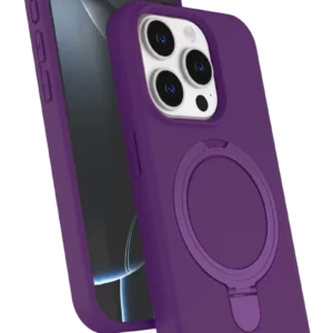 Newface Apple İphone 15 Pro Max Regal Magsafe Standlı Kapak - Derin Mor