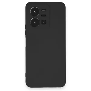 Newface Vivo Y35 Kılıf Nano İçi Kadife Silikon - Siyah