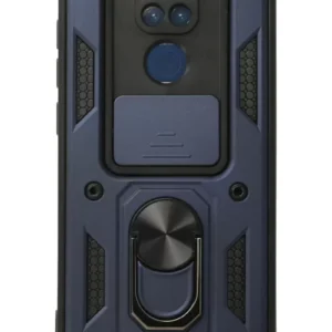 Newface Xiaomi Redmi Note 9 Kılıf Pars Lens Yüzüklü Silikon - Lacivert