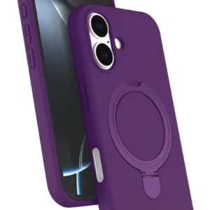 Newface Apple İphone 16 Plus Regal Magsafe Standlı Kapak - Derin Mor