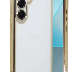 Newface Samsung Galaxy S25 Kılıf Razer Lensli Silikon - Gold